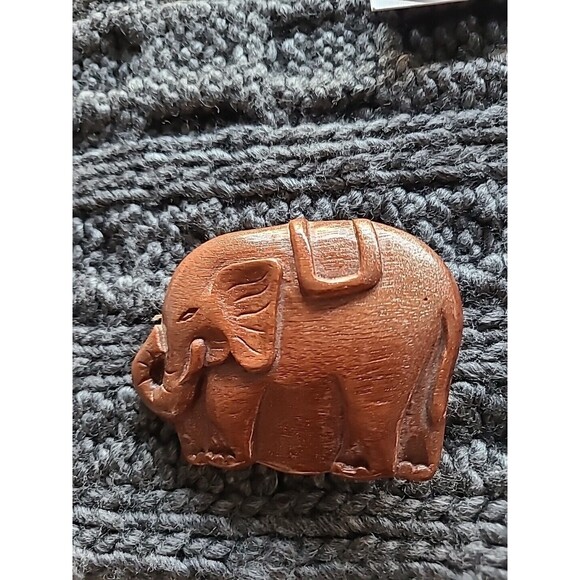 RARE Vtg 80s Designer Sandy Duftler Wood Belt Buckle. Marked main image 4